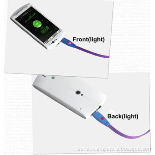 Lighting LED Flat Smile Mini Micro USB Cable